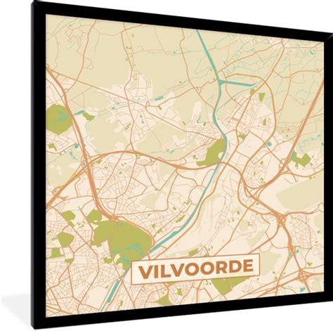 Kaart van Vilvoorde en omgeving