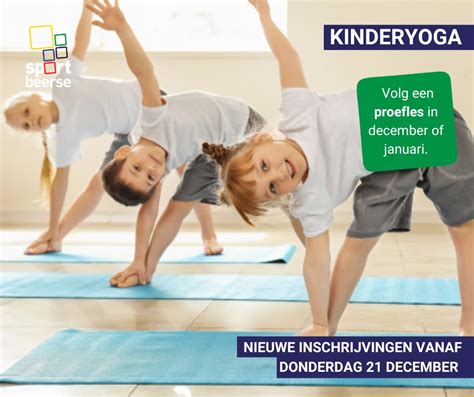 Groep kinderen tijdens een kinderyoga les