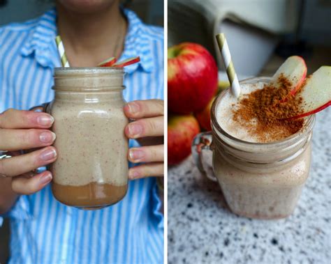 Vegan appeltaart eiwitshake met appelmoes