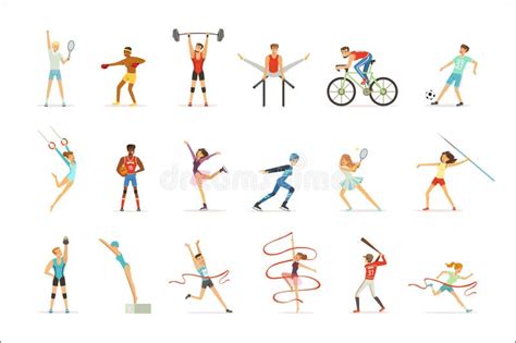 Atleten die verschillende sporten beoefenen