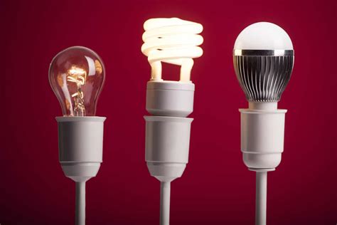 Verschillende soorten E14 lampen naast elkaar