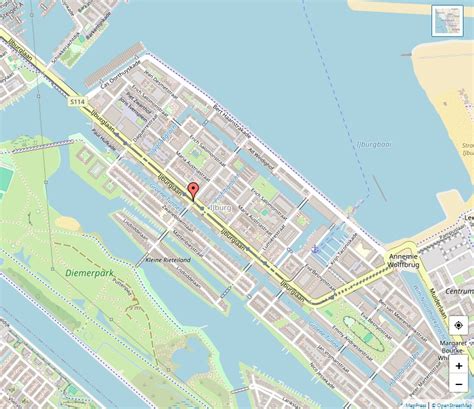 Plattegrond van IJburg met locaties van sportscholen