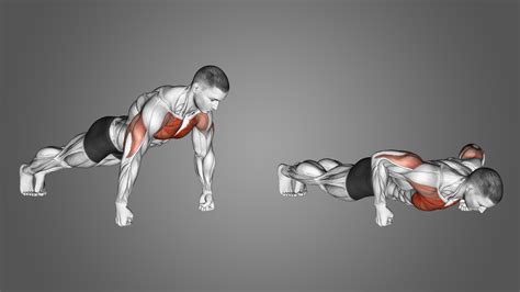 Man die push-ups met correcte techniek uitvoert