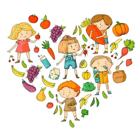 Kinderen eten fruit en drinken