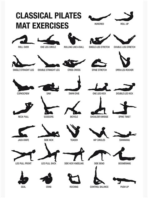 Pilates oefeningen op een mat