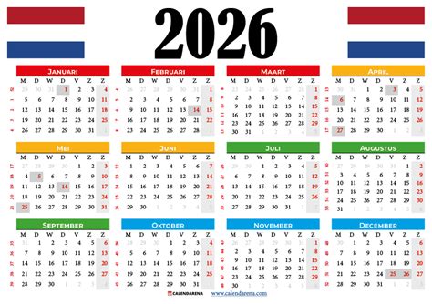 Kalender met wekelijkse Pilates sessies