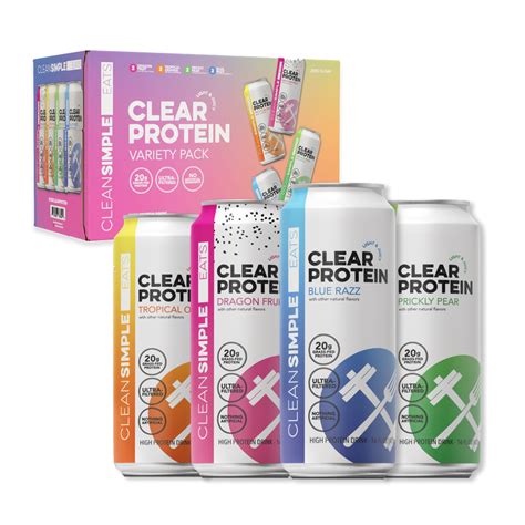 Vergelijking van eiwitgehaltes in verschillende clear protein drinks