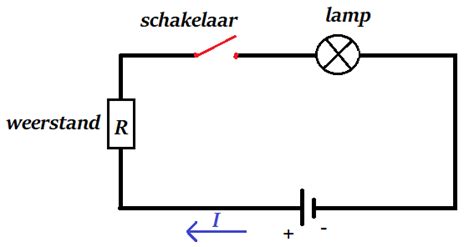Schakelschema met een pull-up weerstand en een drukknop