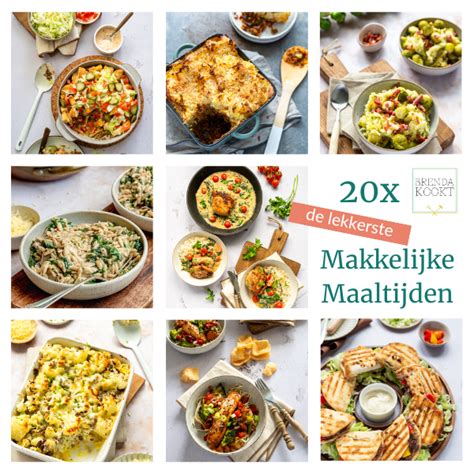 Infographic met voorbeelden van gezonde maaltijden voor bodybuilders