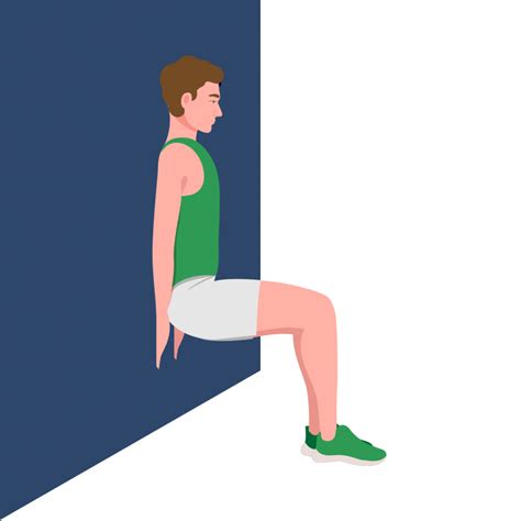 Wall sit oefening