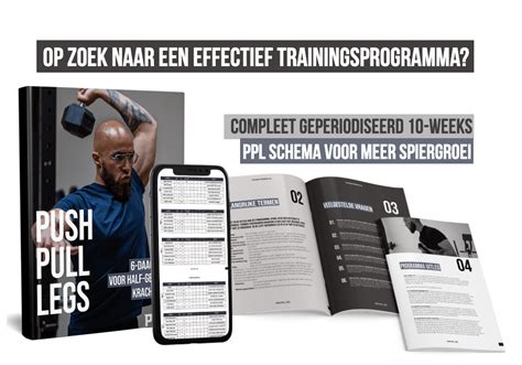 Schema van een Push Pull Legs trainingsweek