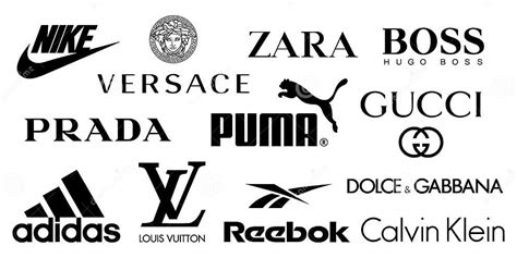 Collage van logo's van populaire jeansmerken
