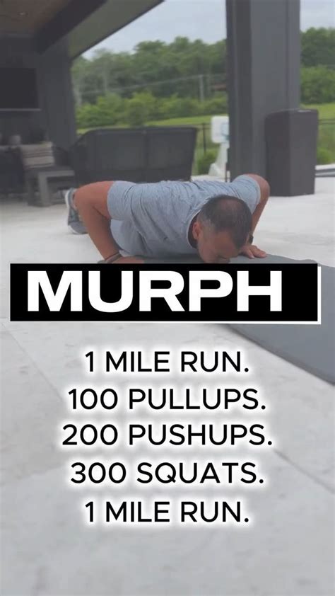 Infographic met verschillende manieren om de Murph workout op te splitsen