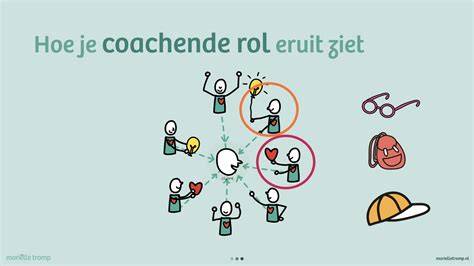 Illustratie van een coach die een cliënt begeleidt