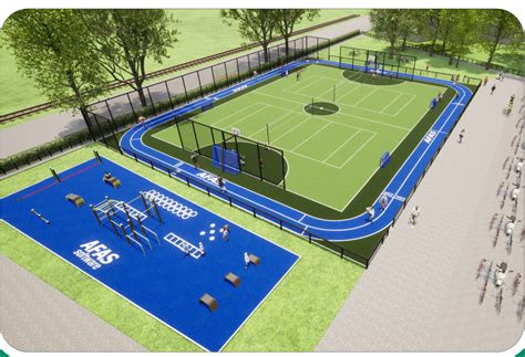 Illustratie van een speedladder op een sportveld