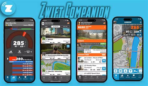 Screenshot van de Zwift Companion App