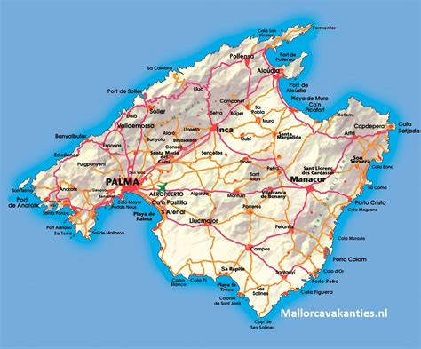 Kaart van Mallorca
