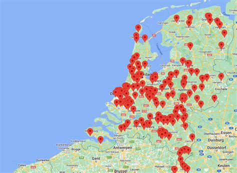 Kaart met leveringsgebieden PostNL