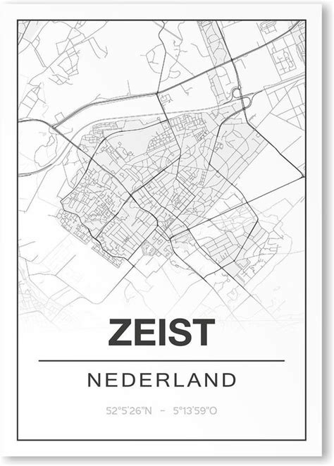 Plattegrond van Zeist met locaties van sportscholen