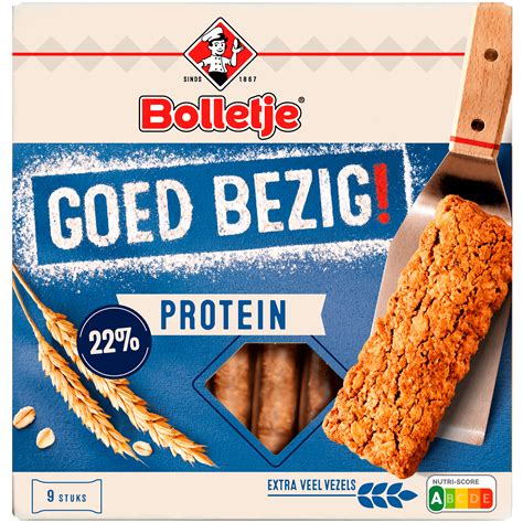 Verpakking van Bolletje Goed Bezig Proteïne repen