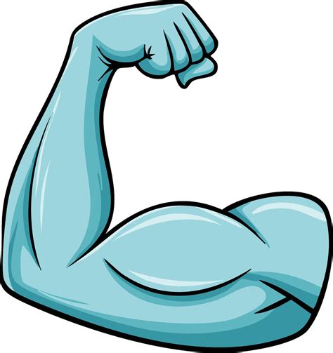 Illustratie van een biceps met gewichten