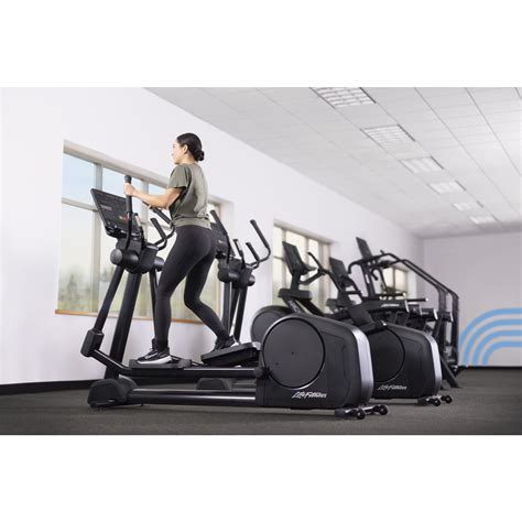 Crosstrainer console met trainingsinformatie