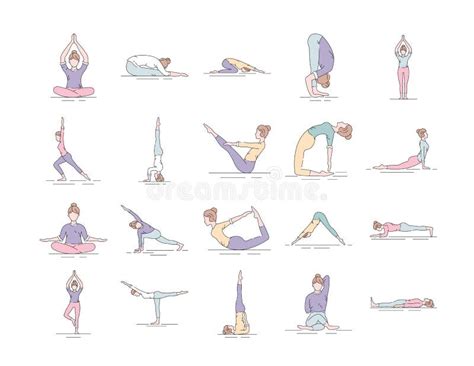 Verschillende yoga poses