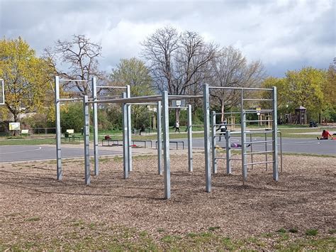 Calisthenics park in gebruik