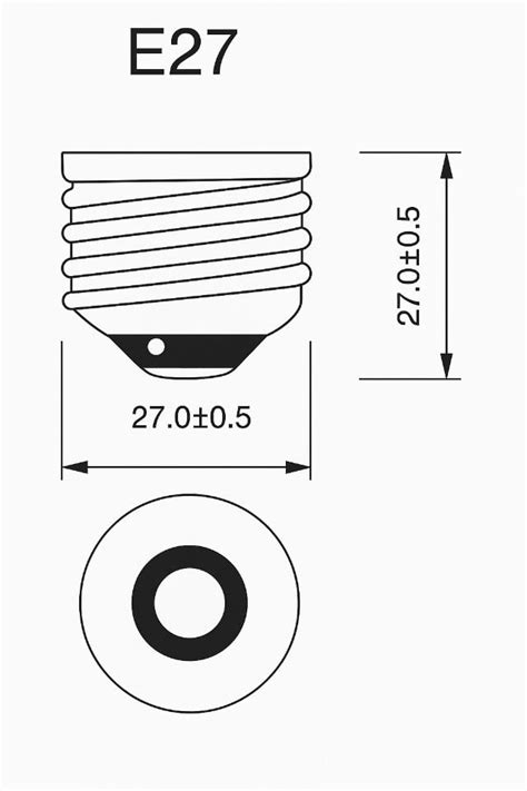 Illustratie van een E27 fitting
