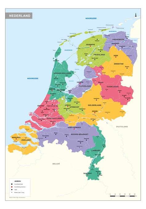 Kaart van Nederland met locaties van sportpsychologen