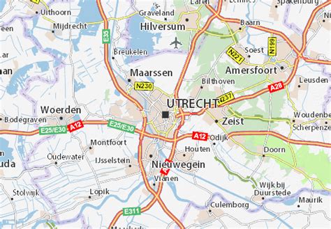 Kaart van Utrecht met de locatie van Basic-Fit Utrecht Herculesplein en nabijgelegen bezienswaardigheden