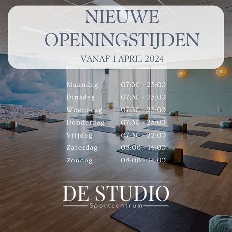 Openingstijden sportcentrum
