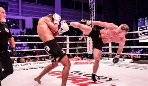 Kickbokser in actie