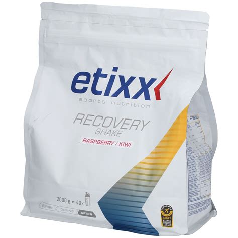 Infographic met de belangrijkste ingrediënten van de Etixx Recovery Shake en hun functies