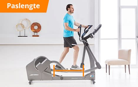 Diagram met montage-instructies voor een crosstrainer