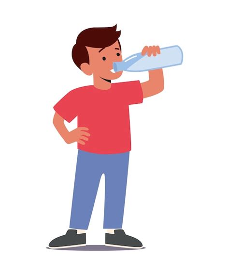 Illustratie van iemand die water drinkt na een workout