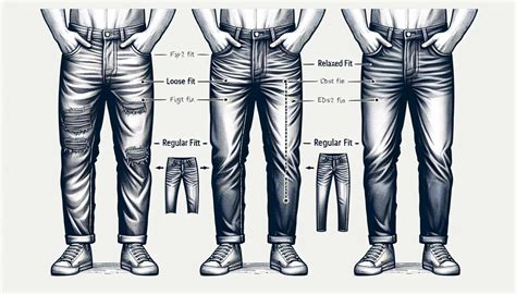 Schema van verschillende kledingpasvormen: slim fit, regular fit, relaxed fit