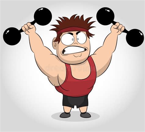 Man die dumbbells vasthoudt