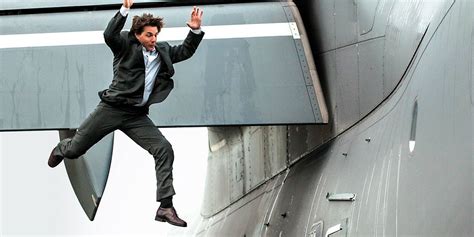 Tom Cruise tijdens een stunt