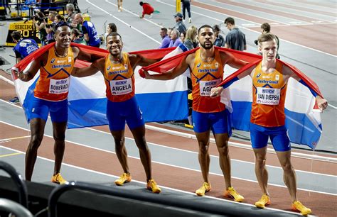 Nederlandse estafetteploeg 4x400 meter na kwalificatie