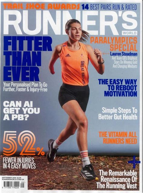 Omslag van een Runners World magazine met focus op hardlopen en training
