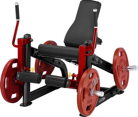 Gedetailleerde schets van de Steelflex Leg Extension Machine met afmetingen