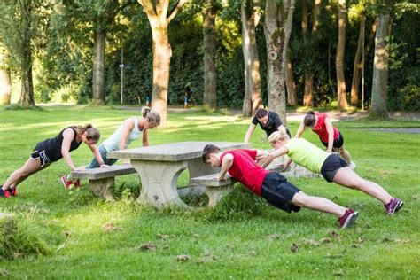 Bootcamp training in een park