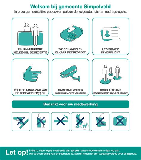 Infographic met gedragsregels voor bootcamp