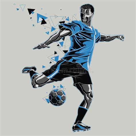 illustratie van een voetballer met pijn in de lies/schaamstreek