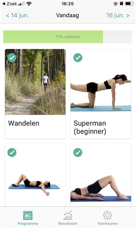 Fysiotherapie oefeningen app