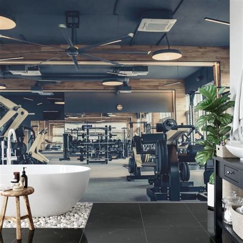 Interieur van een moderne fitnessclub