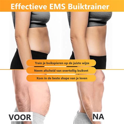 Illustratie van EMS technologie op buikspieren