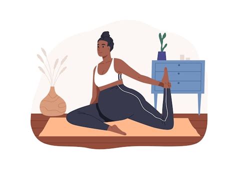 Vrouw die yoga beoefent tijdens de zwangerschap