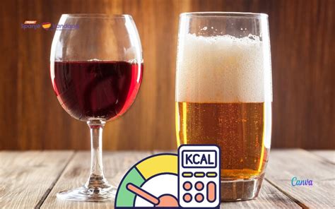 Vergelijking van calorieën in bier en wijn
